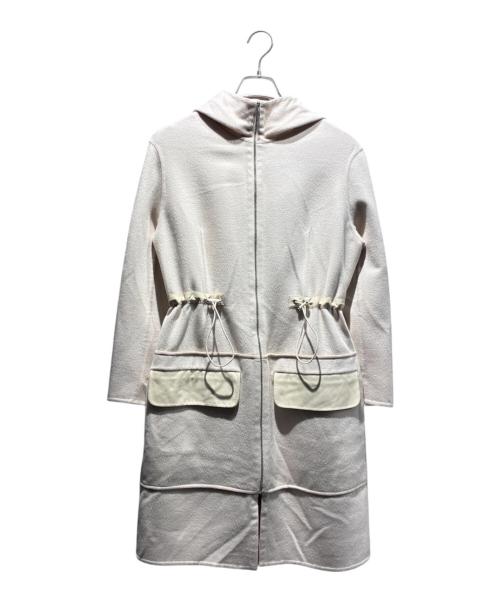 HERMES（エルメス）HERMES (エルメス) カシミヤフーデッドコート ベージュ サイズ:34の古着・服飾アイテム