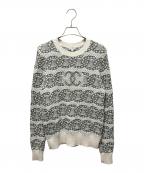 CHANELシャネル）の古着「ココマークジャガードニット」｜ベージュ×オリーブ