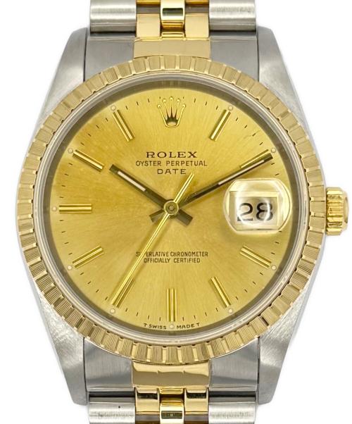 ROLEX（ロレックス）ROLEX (ロレックス) オイスターパーペチュアルデイト 34 Ref.15223 シャンパン文字盤 S番:1993年 シャンパン文字盤 サイズ:34mmの古着・服飾アイテム