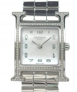 HERMES（エルメス）の古着「H Watch Hウォッチ HH1.235 21mm 白文字盤  」