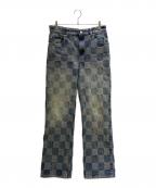 LOUIS VUITTONルイ ヴィトン）の古着「ウォッシュドダミエデニムパンツ RM242M GRT HRD76W」