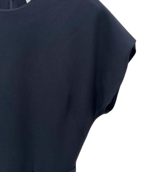Christian Dior（クリスチャン ディオール）Christian Dior (クリスチャン ディオール) ベルト付ワンピース ネイビー サイズ:36の古着・服飾アイテム