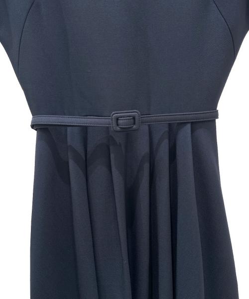 Christian Dior（クリスチャン ディオール）Christian Dior (クリスチャン ディオール) ベルト付ワンピース ネイビー サイズ:36の古着・服飾アイテム