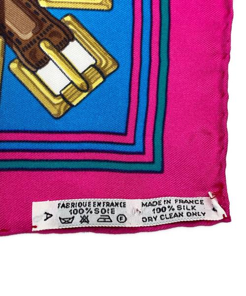 HERMES（エルメス）HERMES (エルメス) カレ90 ピンク×グリーン サイズ:90の古着・服飾アイテム