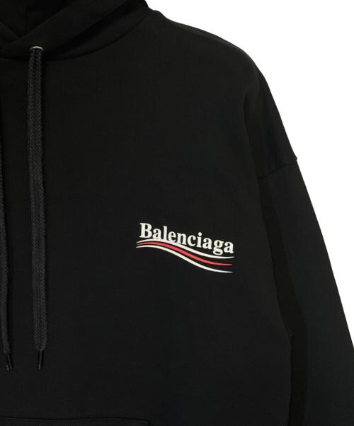 BALENCIAGA（バレンシアガ）BALENCIAGA (バレンシアガ) キャンペーンロゴパーカー ブラック サイズ:XSの古着・服飾アイテム