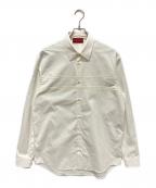 GUCCIグッチ）の古着「24AW Logo Cotton Long Sleeve Shirt White/コットン デザイナー ロゴシャツ」｜ホワイト