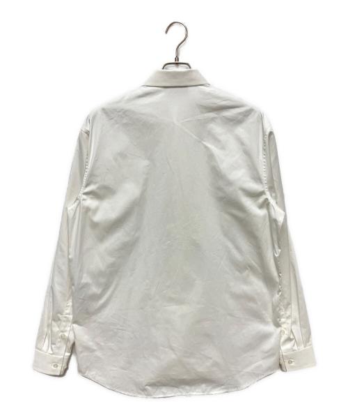 GUCCI（グッチ）GUCCI (グッチ) 24AW Logo Cotton Long Sleeve Shirt White/コットン デザイナー ロゴシャツ ホワイト サイズ:46の古着・服飾アイテム