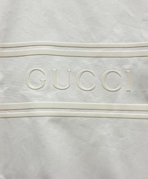 GUCCI（グッチ）GUCCI (グッチ) 24AW Logo Cotton Long Sleeve Shirt White/コットン デザイナー ロゴシャツ ホワイト サイズ:46の古着・服飾アイテム