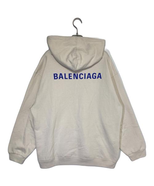 BALENCIAGA（バレンシアガ）BALENCIAGA (バレンシアガ) ロゴパーカー ベージュ サイズ:Lの古着・服飾アイテム