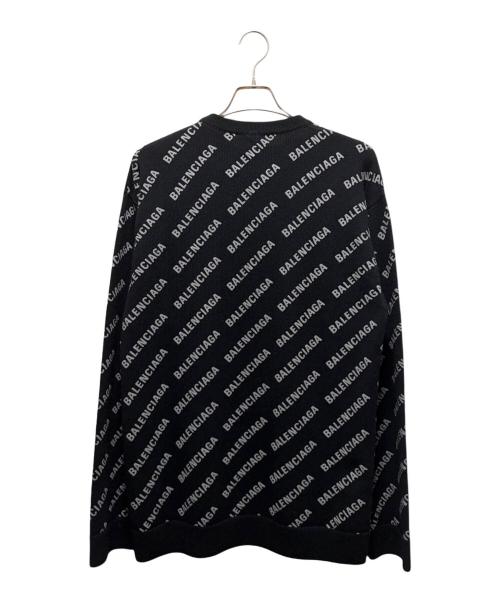 BALENCIAGA（バレンシアガ）BALENCIAGA (バレンシアガ) オールオーバーロゴカシミヤニット ブラック サイズ:XSの古着・服飾アイテム