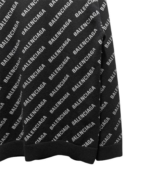 BALENCIAGA（バレンシアガ）BALENCIAGA (バレンシアガ) オールオーバーロゴカシミヤニット ブラック サイズ:XSの古着・服飾アイテム