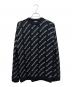 BALENCIAGA（バレンシアガ）の古着「オールオーバーロゴカシミヤニット」｜ブラック