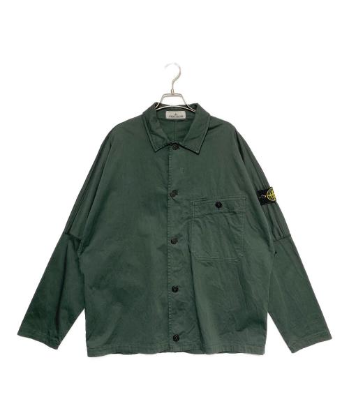STONE ISLAND（ストーンアイランド）STONE ISLAND (ストーンアイランド) シャツジャケット グリーン サイズ:Lの古着・服飾アイテム