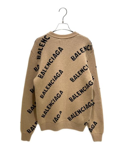 BALENCIAGA（バレンシアガ）BALENCIAGA (バレンシアガ) 20AW オールオーバーロゴニット ベージュ サイズ:XS 未使用品の古着・服飾アイテム