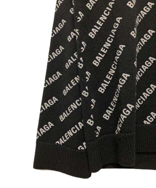BALENCIAGA（バレンシアガ）BALENCIAGA (バレンシアガ) オールオーバーロゴニット ブラック サイズ:Mの古着・服飾アイテム