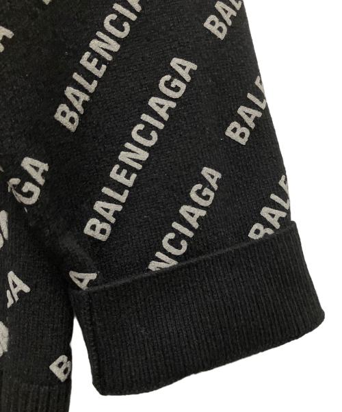 BALENCIAGA（バレンシアガ）BALENCIAGA (バレンシアガ) オールオーバーロゴニット ブラック サイズ:Mの古着・服飾アイテム