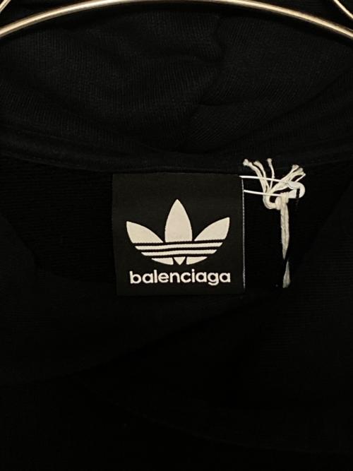 BALENCIAGA（バレンシアガ）BALENCIAGA (バレンシアガ) adidas (アディダス) ロゴパーカー ブラック サイズ:2の古着・服飾アイテム