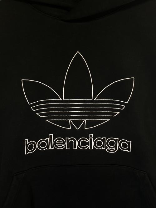 BALENCIAGA（バレンシアガ）BALENCIAGA (バレンシアガ) adidas (アディダス) ロゴパーカー ブラック サイズ:2の古着・服飾アイテム