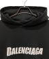 中古・古着 BALENCIAGA (バレンシアガ) Destroyed Logo-Print Hoodie/デストロイ加工ロゴパーカー ブラック サイズ:M：72000円