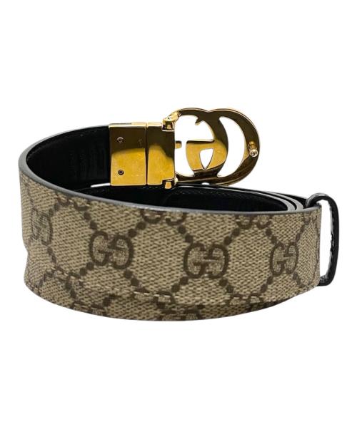 GUCCI（グッチ）GUCCI (グッチ) GGスプリームダブルGベルト サイズ:90/36（約100cm）の古着・服飾アイテム
