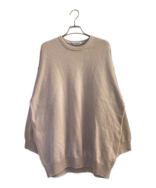 BALENCIAGA（バレンシアガ）BALENCIAGA (バレンシアガ) バックロゴカシミヤニット ベージュ サイズ:XSの古着・服飾アイテム