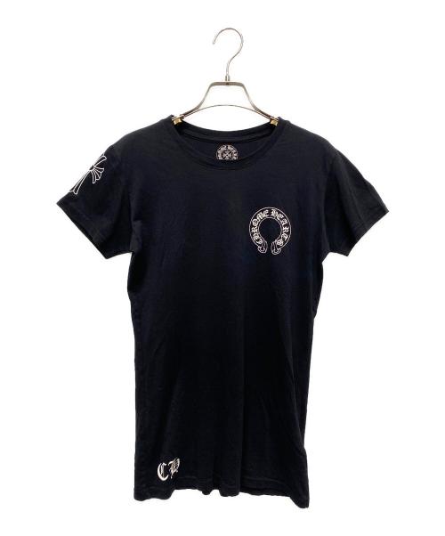 CHROME HEARTS（クロムハーツ）CHROME HEARTS (クロムハーツ) ホースシュースクロールラベルTシャツ ブラック サイズ:Mの古着・服飾アイテム