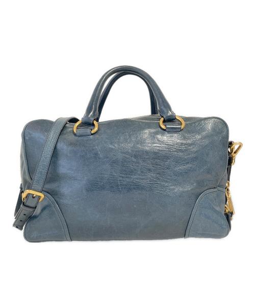 PRADA（プラダ）PRADA (プラダ) 2WAYショルダーバッグ ブルーの古着・服飾アイテム