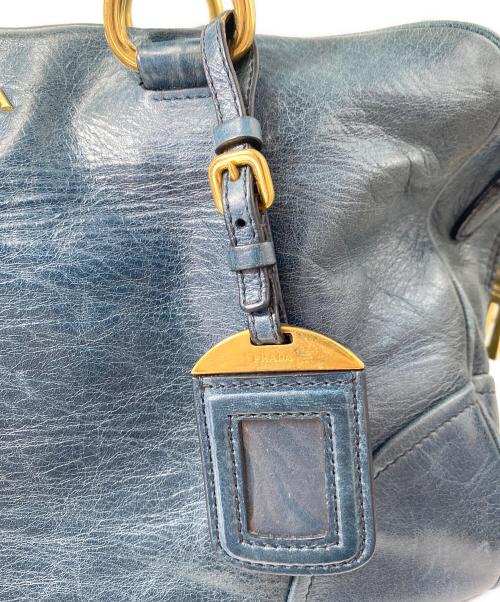 PRADA（プラダ）PRADA (プラダ) 2WAYショルダーバッグ ブルーの古着・服飾アイテム