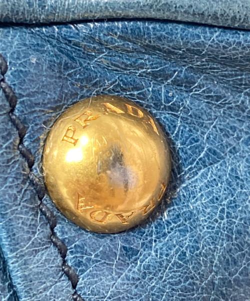 PRADA（プラダ）PRADA (プラダ) 2WAYショルダーバッグ ブルーの古着・服飾アイテム