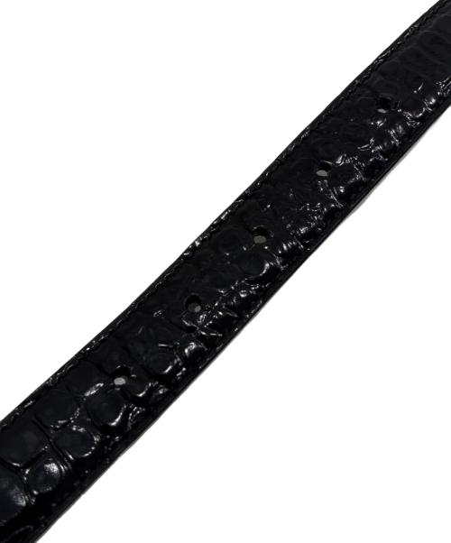 BALENCIAGA（バレンシアガ）BALENCIAGA (バレンシアガ) BBバックルエナメルベルト ブラック サイズ:80の古着・服飾アイテム