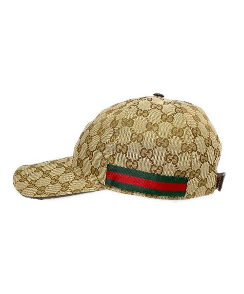 GUCCI（グッチ）GUCCI (グッチ) GGキャンバスキャップ ベージュ サイズ:Lの古着・服飾アイテム