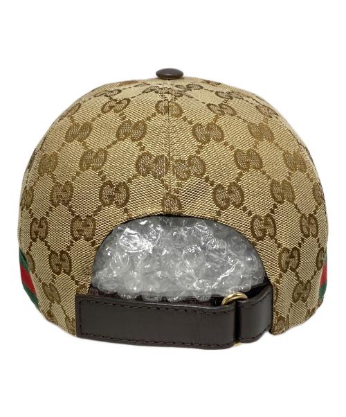 GUCCI（グッチ）GUCCI (グッチ) GGキャンバスキャップ ベージュ サイズ:Lの古着・服飾アイテム