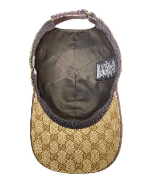 GUCCI（グッチ）GUCCI (グッチ) GGキャンバスキャップ ベージュ サイズ:Lの古着・服飾アイテム