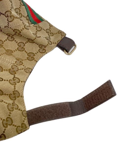 GUCCI（グッチ）GUCCI (グッチ) GGキャンバスキャップ ベージュ サイズ:Lの古着・服飾アイテム