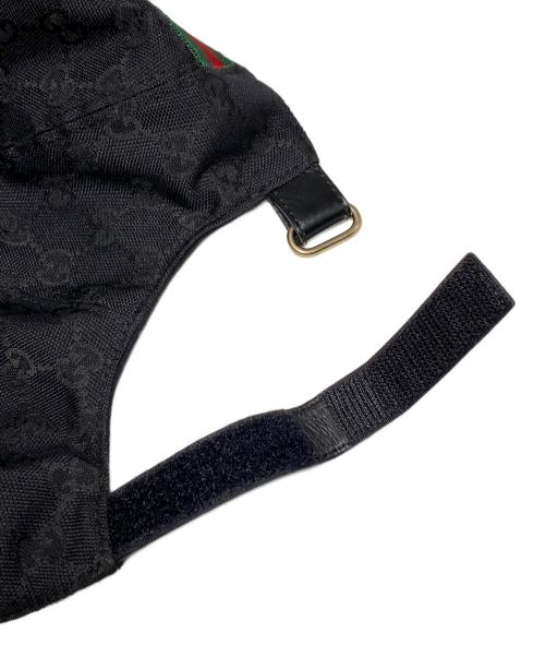 GUCCI（グッチ）GUCCI (グッチ) GGキャンバスキャップ ブラック サイズ:Lの古着・服飾アイテム