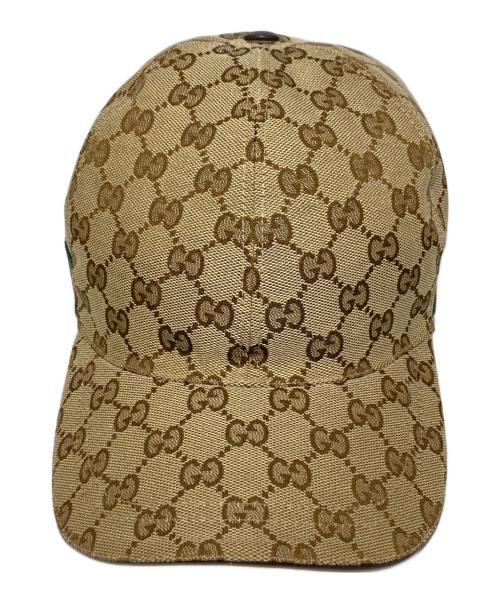 GUCCI（グッチ）GUCCI (グッチ) GGキャンバスキャップ ベージュ サイズ:Lの古着・服飾アイテム