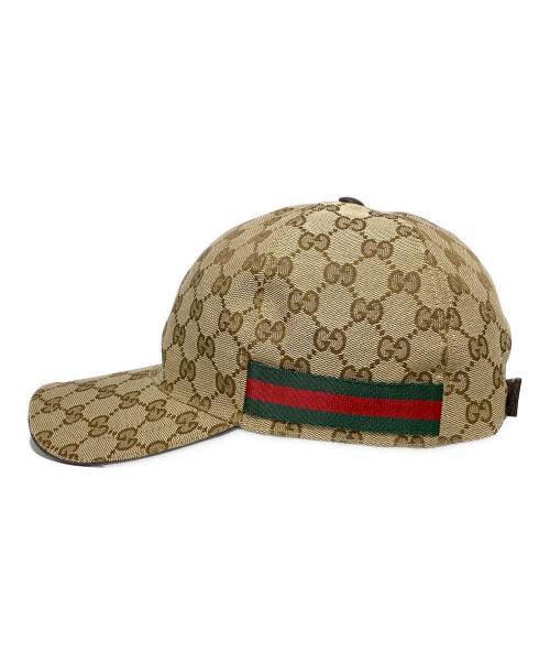GUCCI（グッチ）GUCCI (グッチ) GGキャンバスキャップ ベージュ サイズ:Lの古着・服飾アイテム