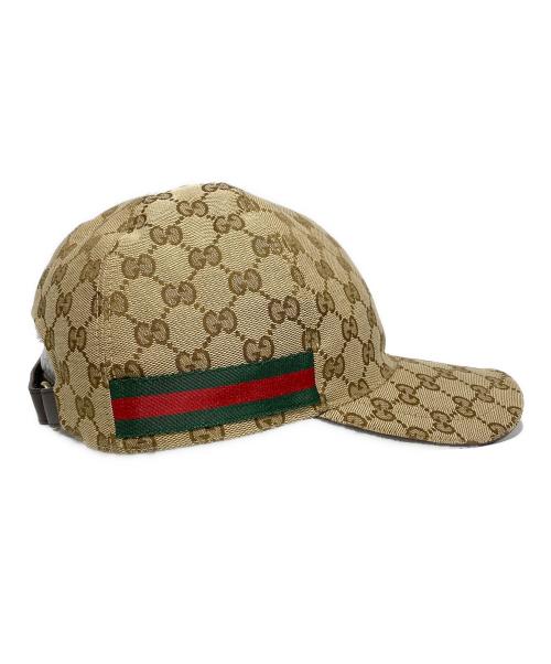 GUCCI（グッチ）GUCCI (グッチ) GGキャンバスキャップ ベージュ サイズ:Lの古着・服飾アイテム