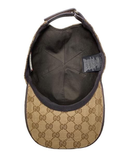 GUCCI（グッチ）GUCCI (グッチ) GGキャンバスキャップ ベージュ サイズ:Lの古着・服飾アイテム