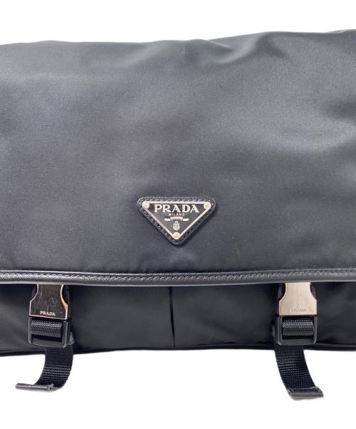 PRADA（プラダ）PRADA (プラダ) ナイロンショルダーバッグ ブラックの古着・服飾アイテム