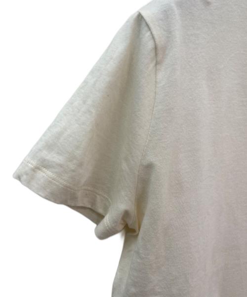 MIU MIU（ミュウミュウ）MIU MIU (ミュウミュウ) Embroidery Cotton Jersey Cropped Tee ベージュ サイズ:Mの古着・服飾アイテム