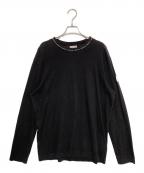 MONCLERモンクレール）の古着「ネックロゴ長袖Tシャツ」｜ブラック