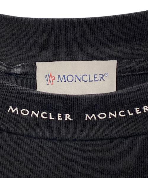 MONCLER（モンクレール）MONCLER (モンクレール) ネックロゴ長袖Tシャツ ブラック サイズ:Lの古着・服飾アイテム
