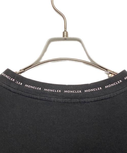 MONCLER（モンクレール）MONCLER (モンクレール) ネックロゴ長袖Tシャツ ブラック サイズ:Lの古着・服飾アイテム
