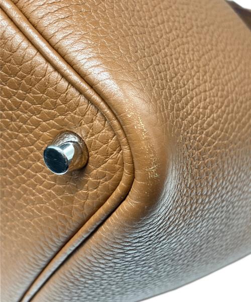 HERMES（エルメス）HERMES (エルメス) ピコタン ロック PM/シルバー金具/トリヨンクレマンス/ゴールド/U刻印 ゴールド サイズ:ＰＭの古着・服飾アイテム