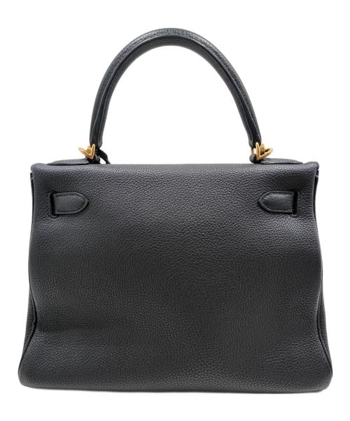 HERMES（エルメス）HERMES (エルメス) ケリー28/内縫い/ゴールド金具/トゴ/ブラック/Y刻印 ブラック サイズ:28の古着・服飾アイテム