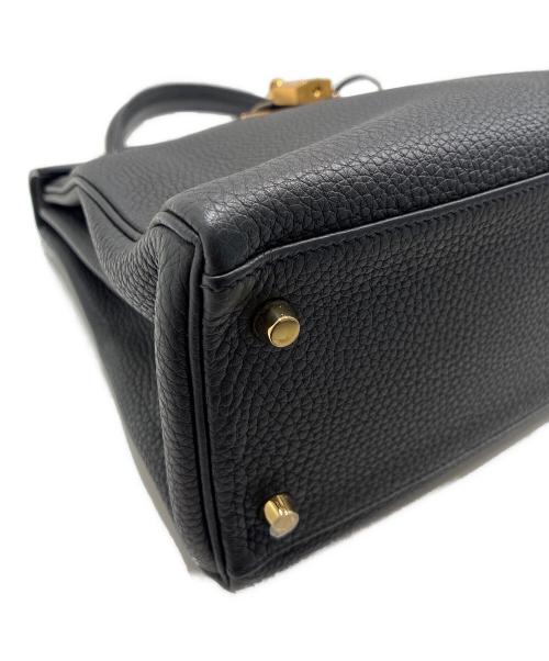 HERMES（エルメス）HERMES (エルメス) ケリー28/内縫い/ゴールド金具/トゴ/ブラック/Y刻印 ブラック サイズ:28の古着・服飾アイテム