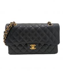 CHANEL（シャネル）の古着「マトラッセ 25 / Wフラップチェーンショルダーバッグ」｜ブラック