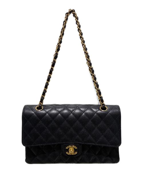 CHANEL（シャネル）CHANEL (シャネル) マトラッセ 25 / Wフラップチェーンショルダーバッグ ブラック サイズ:25の古着・服飾アイテム