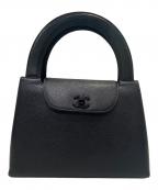 CHANELシャネル）の古着「ココマークターンロックハンドバッグ」｜ブラック